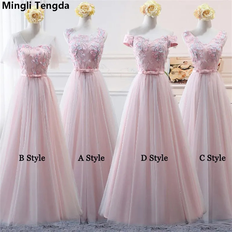 Blue New Pink Boat Neck Bridesmaid Dress Off the Shoulder Appliques Bridesmaid Dresses robe demoiselle d'honneur Mingli Tengda
Blue New Pink Boat Neck Bridesmaid Dress Off the Shoulder Appliques Bridesmaid Dresses robe demoiselle d'honneur Mingli Tengda