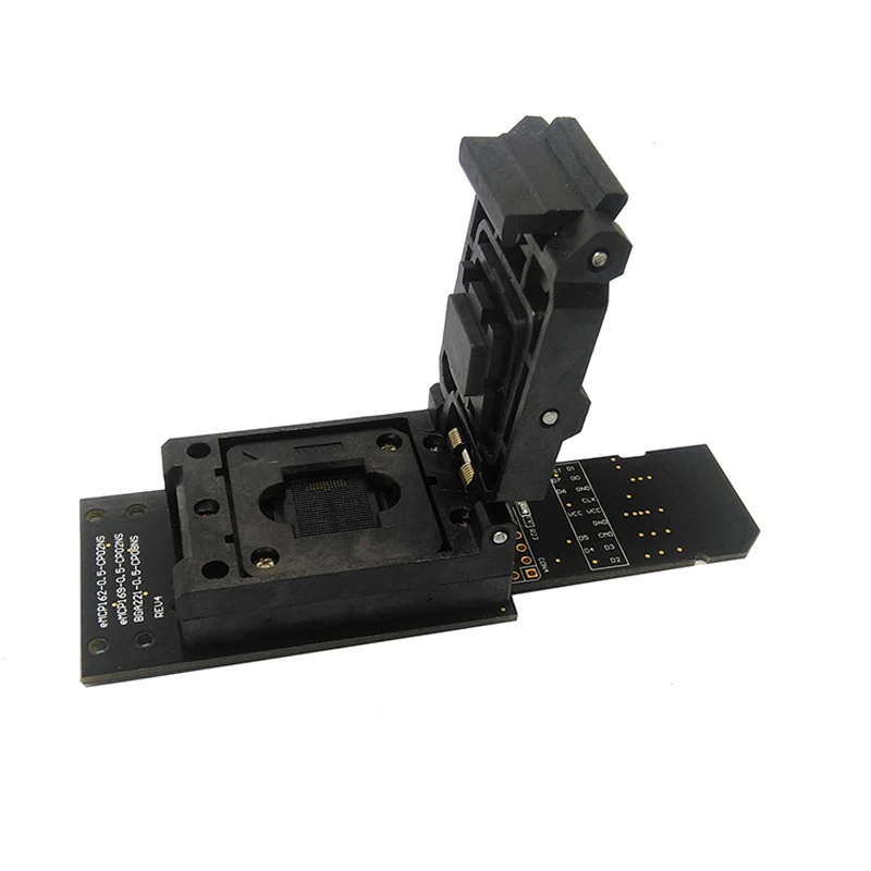 BGA 221 eMCP 221 Clamshell Programmer Adapter Programming a flat font data read BGA221 eMCP221 to SD test socket Size 11.5x13mm
BGA 221 eMCP 221 Clamshell Programmer Adapter Programming a flat font data read BGA221 eMCP221 to SD test socket Size 11.5x13mm