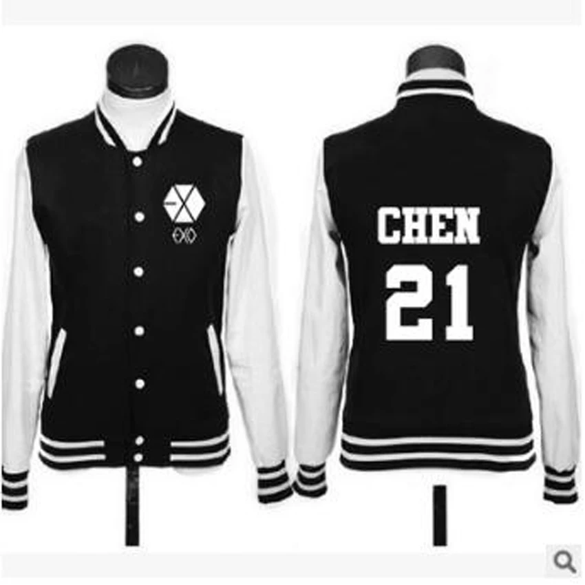 2017 EXO Kpop Boys Luhan Kris Couple Sweat Shirt Tracksuit Women Hoodies Sweatshirts Outerwear Baseball uniform Jacket Female
2017 EXO Kpop Boys Luhan Kris Couple Sweat Shirt Tracksuit Women Hoodies Sweatshirts Outerwear Baseball uniform Jacket Female