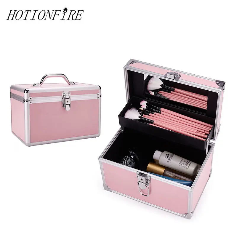 Women Cosmetic Case Square Flat Box Type Generous Portable Solid Clasp Fashion Large Capacity Portable MakeUp Bag Suitcase Hasp
Women Cosmetic Case Square Flat Box Type Generous Portable Solid Clasp Fashion Large Capacity Portable MakeUp Bag Suitcase Hasp