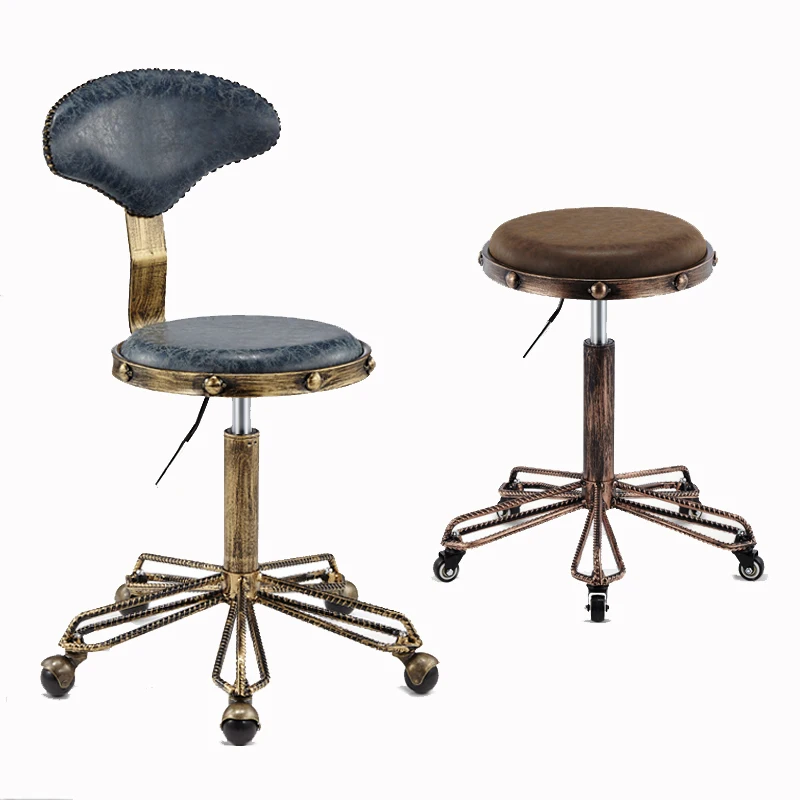 Height Adjustable Nail Embroidery Chairs with High Elastic Sponge Retro Bronze Barber Chair Rotate Lift Beauty Stools
Height Adjustable Nail Embroidery Chairs with High Elastic Sponge Retro Bronze Barber Chair Rotate Lift Beauty Stools