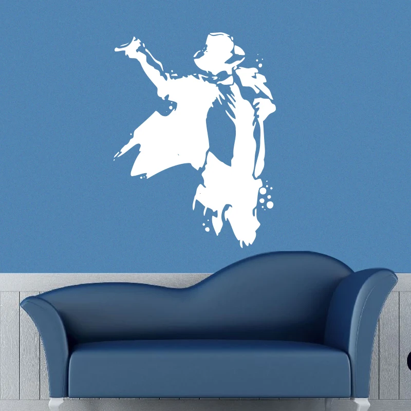 

Art Design Cheap Portrait Home Decoration Vinyl Michael Jackson Wall Sticker Removable Music Star Decal Room Decor For Room