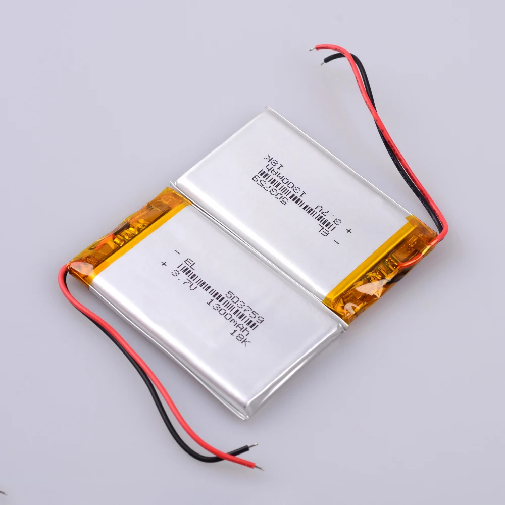 3.7V 1300mAh lithium polymer battery 503759 for GPS navigator TOY POWER BANK mp3 mp4 speaker universal rechargeable batteries
3.7V 1300mAh lithium polymer battery 503759 for GPS navigator TOY POWER BANK mp3 mp4 speaker universal rechargeable batteries