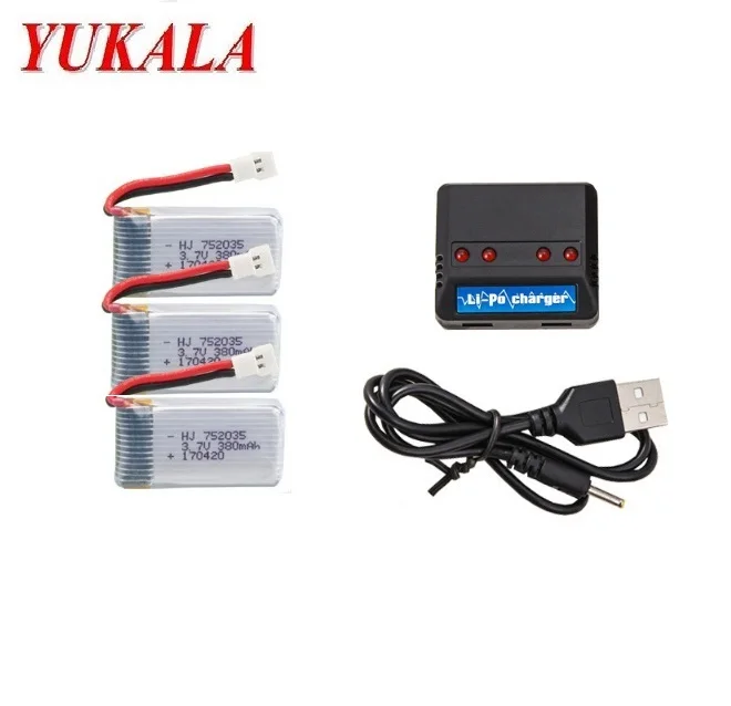 YUKALA 3.7V 380mAh Lipo Battery + USB Charger Spare Parts For X4 H107 H107L H107D JD385 JD388 Battery 3.7v380mah
YUKALA 3.7V 380mAh Lipo Battery + USB Charger Spare Parts For X4 H107 H107L H107D JD385 JD388 Battery 3.7v380mah