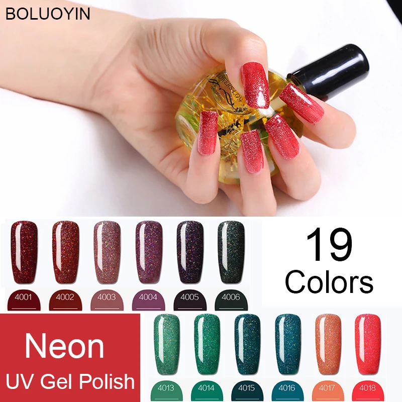 8ML Shimmer Neon UV Nail Varnishes Led Lamp Gel Art Semi Permanent Polish Soak Off Rainbow | Красота и здоровье