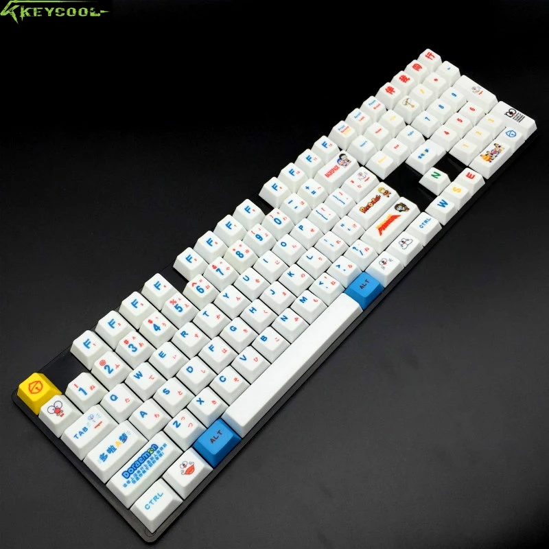 Японские клавиши Doraemon Languag PBT с верхним печатным рисунком набор ключей профиль