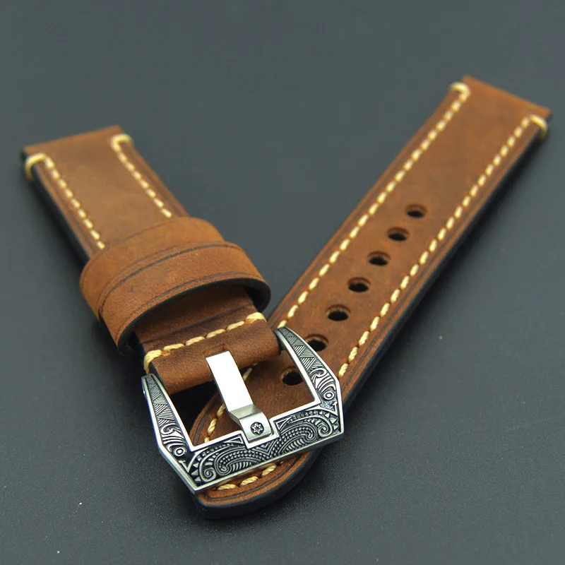 Ремешок мужской из натуральной кожи с скульптурной пряжкой, браслет для наручных часов Panerai PAM, чёрный коричневый, 20 мм 22 мм 24 мм 26 мм
Ремешок мужской из натуральной кожи с скульптурной пряжкой, браслет для наручных часов Panerai PAM, чёрный коричневый, 20 мм 22 мм 24 мм 26 мм