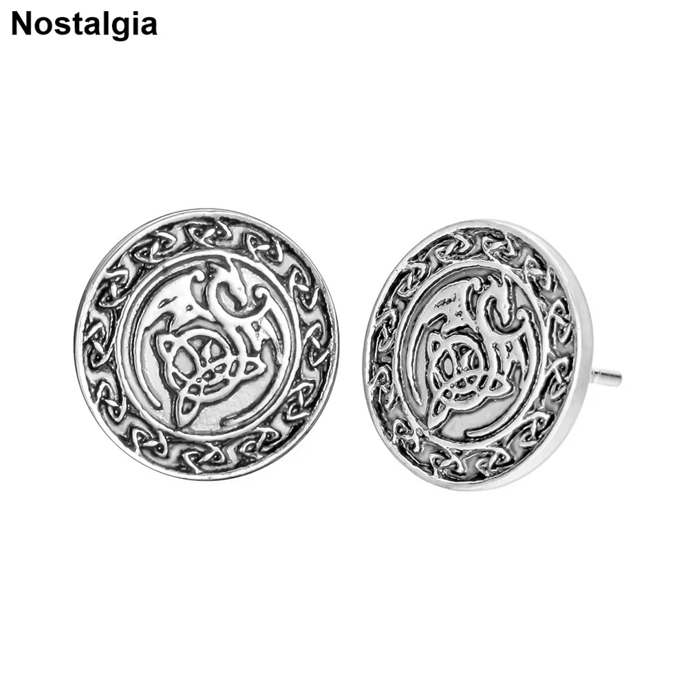 Nostalgia Viking Dragon Trinity Knots Amulet Gothic Stud Earrings For Men Women Minimalist Jewelry
Nostalgia Viking Dragon Trinity Knots Amulet Gothic Stud Earrings For Men Women Minimalist Jewelry