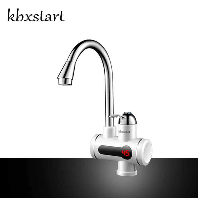 Kbxstart Instant Tankless Electric Hot Water Heater Faucet Kitchen Heating Tap Water Heater With LED Show Under Side Flow Model
Kbxstart Instant Tankless Electric Hot Water Heater Faucet Kitchen Heating Tap Water Heater With LED Show Under Side Flow Model