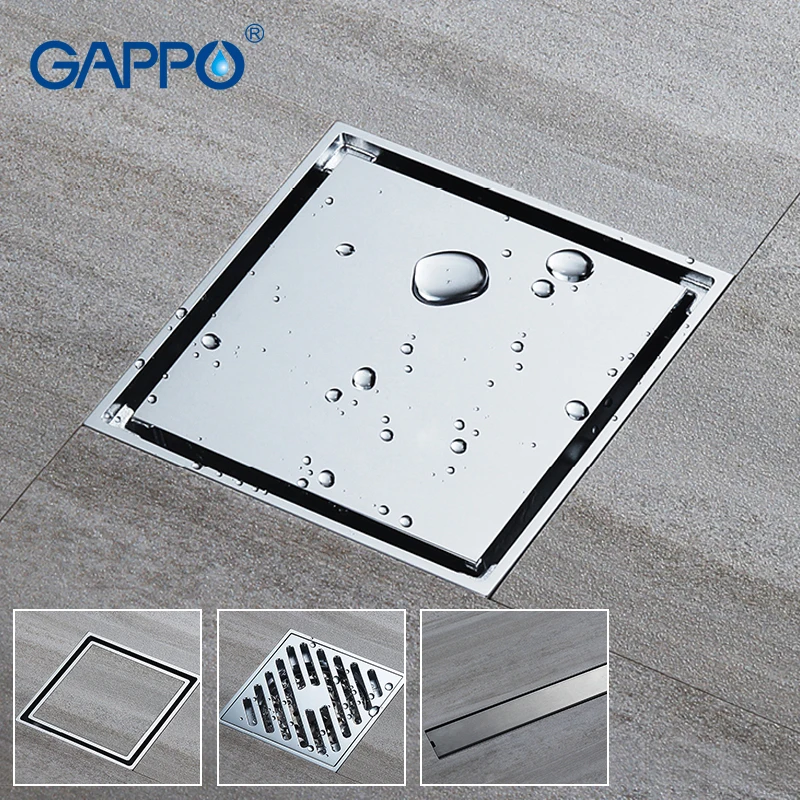 GAPPO Drains square bathroom shower drain strainer anti-odor bath shower floor drains bathroom floor cover
GAPPO Drains square bathroom shower drain strainer anti-odor bath shower floor drains bathroom floor cover