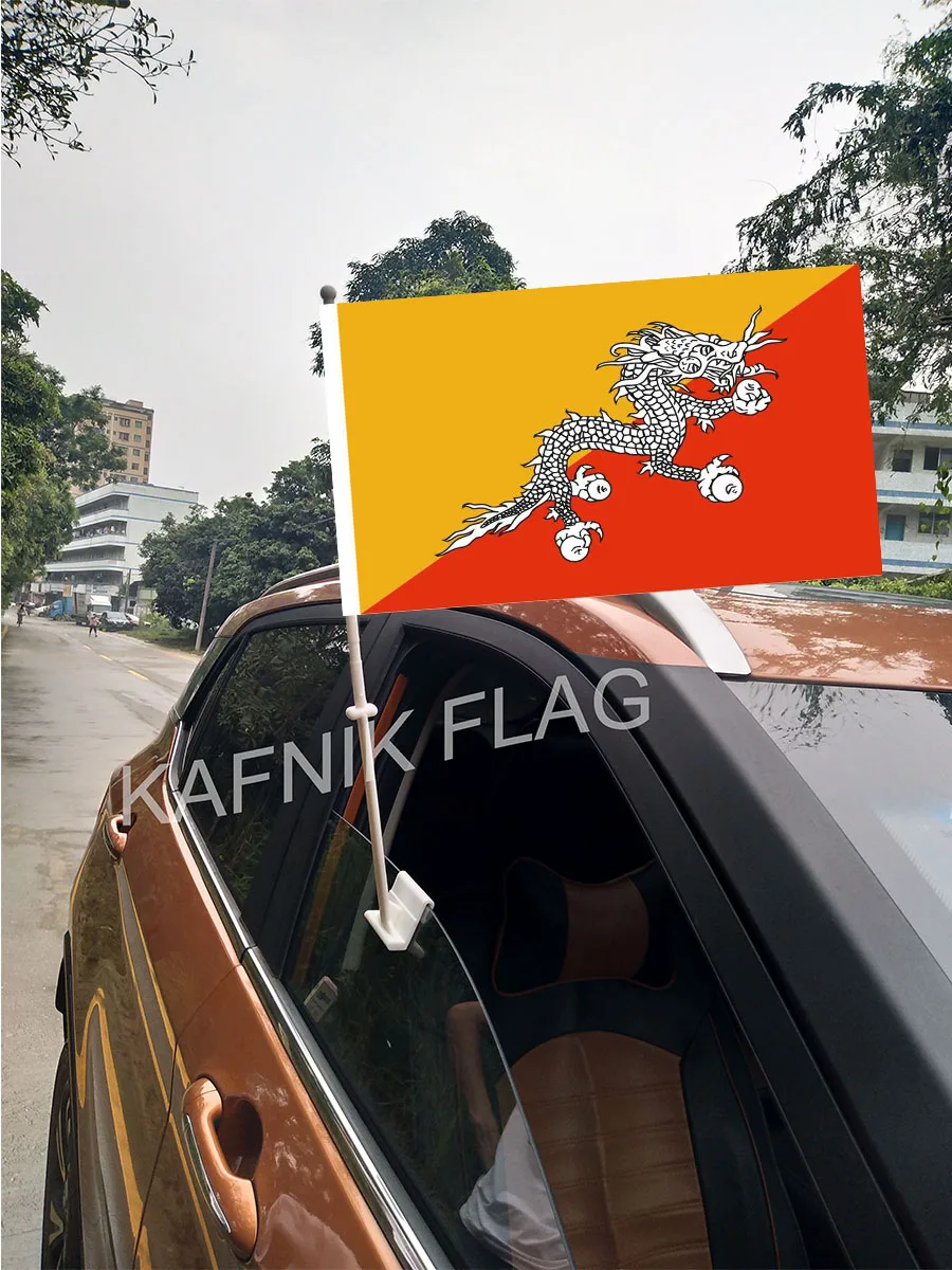KAFNIK,30*45CM Bhutan Window Car Flags and Banners Countries World Custom Flags with 43/52cm flagpole for car decoration
KAFNIK,30*45CM Bhutan Window Car Flags and Banners Countries World Custom Flags with 43/52cm flagpole for car decoration