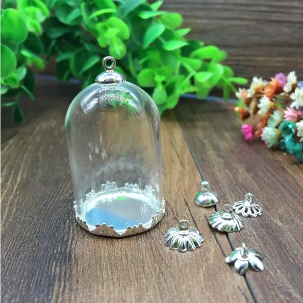 50sets/lot 38*25mm tube glass globe silver color crown base with 8mm cap glass vial pendant fashion glass pendant glass dome
50sets/lot 38*25mm tube glass globe silver color crown base with 8mm cap glass vial pendant fashion glass pendant glass dome
