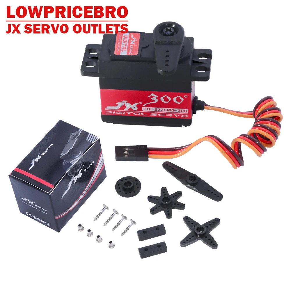 JX PDI 6225MG 300 градусов 25 кг высокоточный цифровой сервомотор с металлической