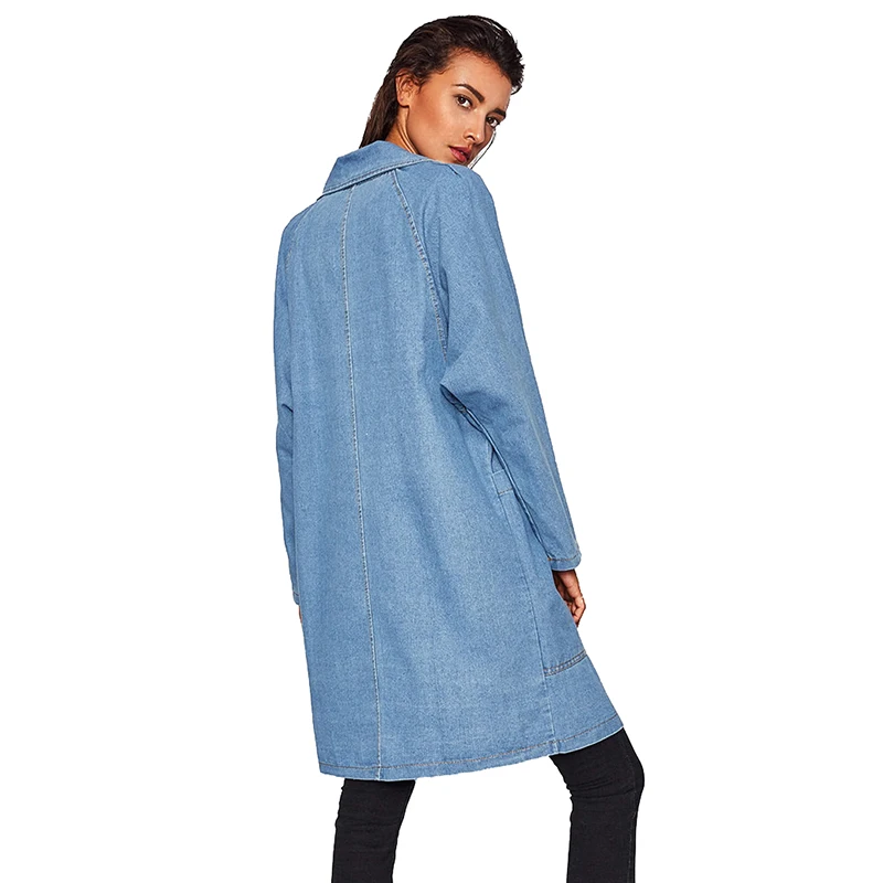 New Trench Coat Women 2019 Spring Autumn Denim Coat Female Long sleeve Loose Large size Long jeans Windbreaker Coats Women A2411
New Trench Coat Women 2019 Spring Autumn Denim Coat Female Long sleeve Loose Large size Long jeans Windbreaker Coats Women A2411