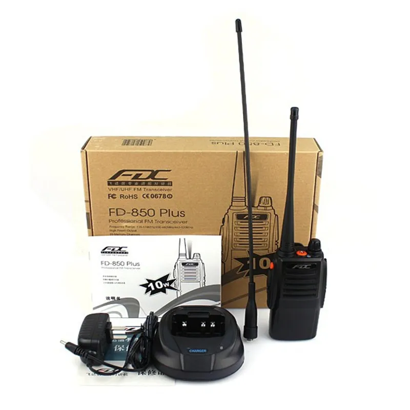 New Portable Radio Walkie Talkie FDX FD-850 PLUS UHF 400-470MHz 10W 3500mAh Ham CB Radio Interphone Two Way Radio
New Portable Radio Walkie Talkie FDX FD-850 PLUS UHF 400-470MHz 10W 3500mAh Ham CB Radio Interphone Two Way Radio