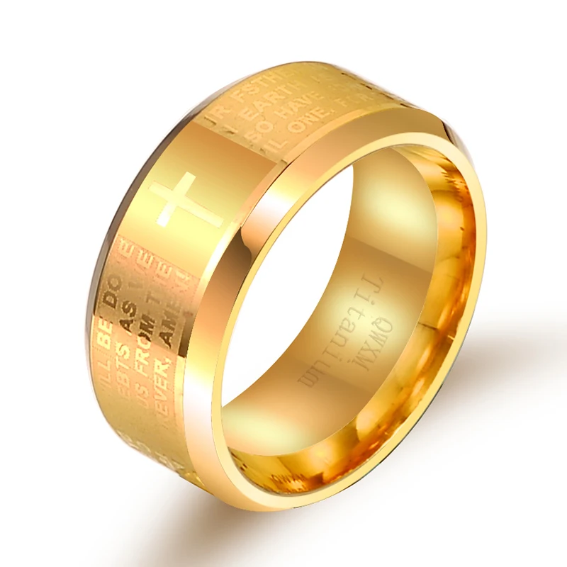 Wholesale Lots 10Pcs 8MM Stainless Steel Ring Gold Lords Prayer Padre Nuestro English Bible Wedding Engagement Party Valentine
Wholesale Lots 10Pcs 8MM Stainless Steel Ring Gold Lords Prayer Padre Nuestro English Bible Wedding Engagement Party Valentine