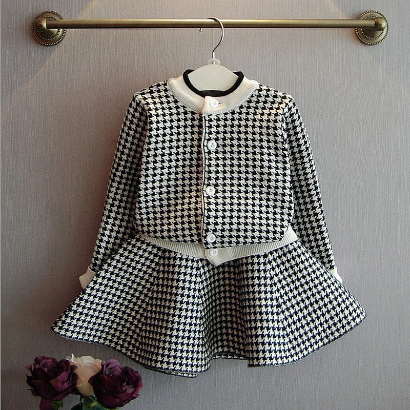 IYEAL Girls Skirt Sets New Fashion Kids Baby Long Sleeve Plaid Sweater+Skirt 2pcs Knitwear Children Clothes Sets For 3-7Y
IYEAL Girls Skirt Sets New Fashion Kids Baby Long Sleeve Plaid Sweater+Skirt 2pcs Knitwear Children Clothes Sets For 3-7Y