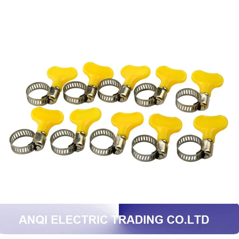 50pcs 8-12mm/10-16mm/13-19mm/16-25mm/19-29mm American Type Hose Clamps with handle, 304 Stainless steel hose Hoop Pipe Clips
50pcs 8-12mm/10-16mm/13-19mm/16-25mm/19-29mm American Type Hose Clamps with handle, 304 Stainless steel hose Hoop Pipe Clips