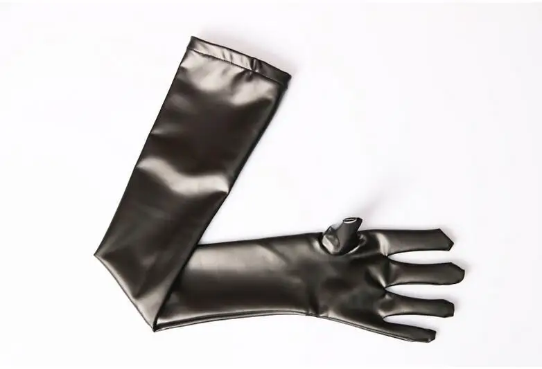 Сексуальная искусственная кожа из ПВХ длинная перчатка сексуальные рукавицы в