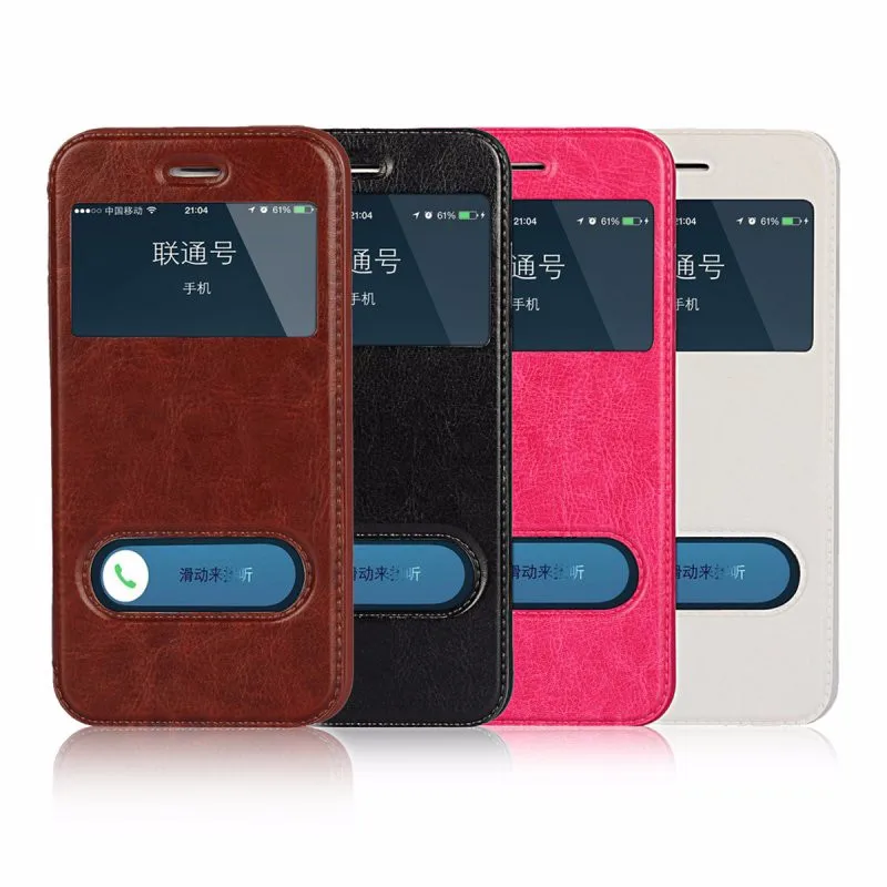 Умный чехол с окошком для iPhone 7 Магнитный флип Plus Coque Etui 5 SE 5S 6 6S Capinha Hoesje