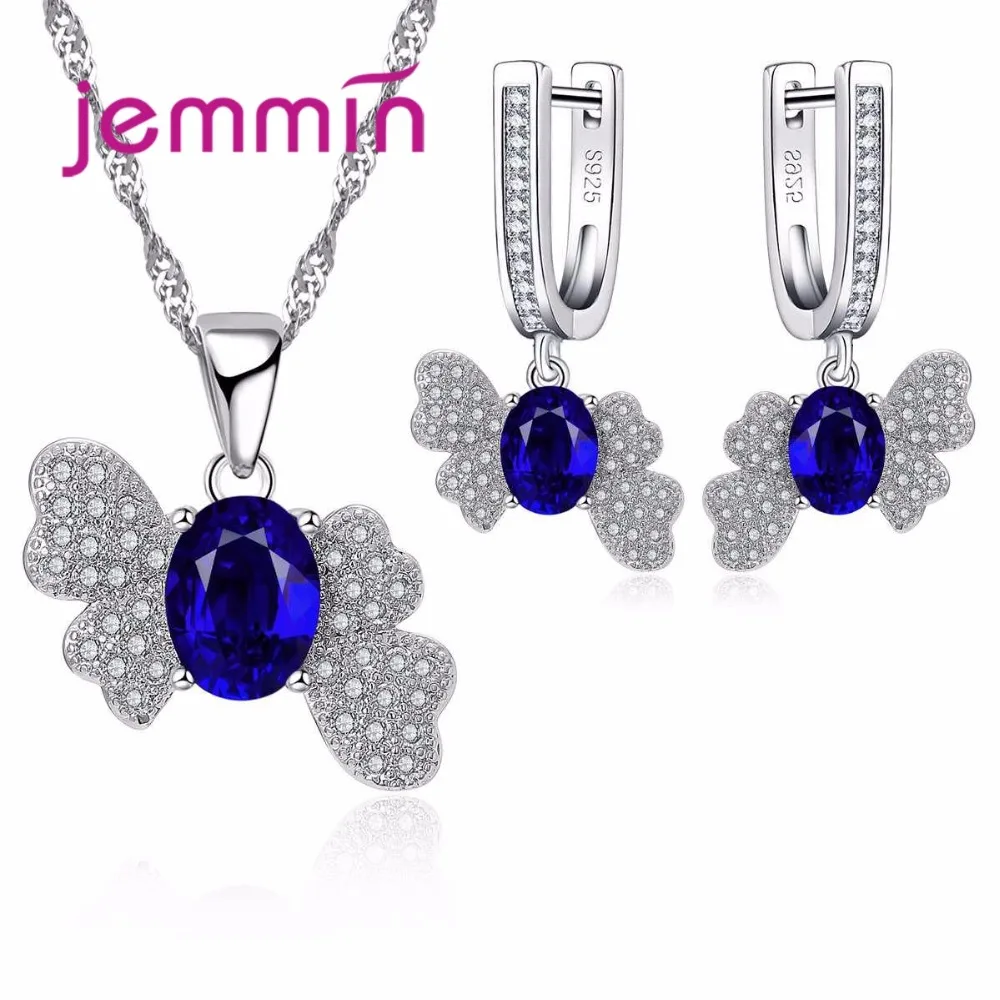 Elegant Engagement Wedding Created Sapphire Jewelry Set 925 Sterling Silver Pendants Necklaces Dangle Earring For Woman
Elegant Engagement Wedding Created Sapphire Jewelry Set 925 Sterling Silver Pendants Necklaces Dangle Earring For Woman