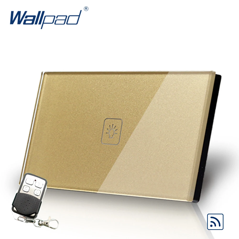 Remote 1 Gang 1 Way Smart Home 118*72mm AU US Wallpad Gold Glass Led Touch Switch with Remote Control Panel, Free Shipping
Remote 1 Gang 1 Way Smart Home 118*72mm AU US Wallpad Gold Glass Led Touch Switch with Remote Control Panel, Free Shipping