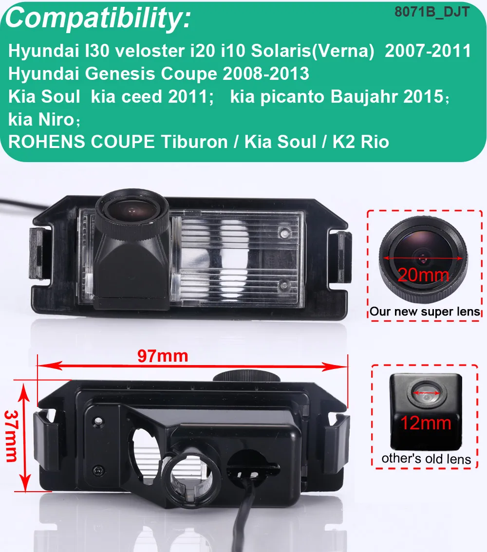 Фотокамера 170 градусов для Hyundai ROHENS COUPE Tiburon / Kia Soul K2 Rio kia Niro ceed picanto Baujah | Автомобили