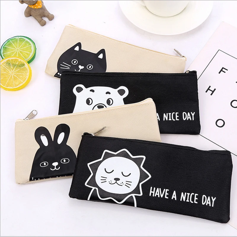 1x korean Animal canvas pen bag kawaii pencil bag big capacity PU stationery gift cute pencil box Pencil case School Supplies
1x korean Animal canvas pen bag kawaii pencil bag big capacity PU stationery gift cute pencil box Pencil case School Supplies