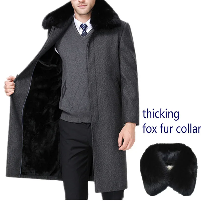 QYLVAWOY Real Fur Collar Cashmere Wool Coat Business Casual Men's Trench Coat Autumn Winter Jacket Men Overcoat Clothes Thick
QYLVAWOY Real Fur Collar Cashmere Wool Coat Business Casual Men's Trench Coat Autumn Winter Jacket Men Overcoat Clothes Thick