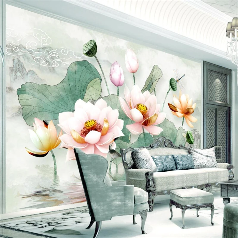 beibehang Custom 3d wallpaper murals living room bedroom embossed lotus fresh watercolor lotus leaf wall paper home decor
beibehang Custom 3d wallpaper murals living room bedroom embossed lotus fresh watercolor lotus leaf wall paper home decor