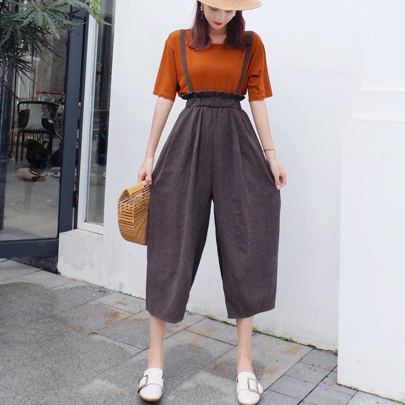 2019 new summer thin section high waist flower pants pants ageing strap wide leg pants women loose wild nine pants
2019 new summer thin section high waist flower pants pants ageing strap wide leg pants women loose wild nine pants
