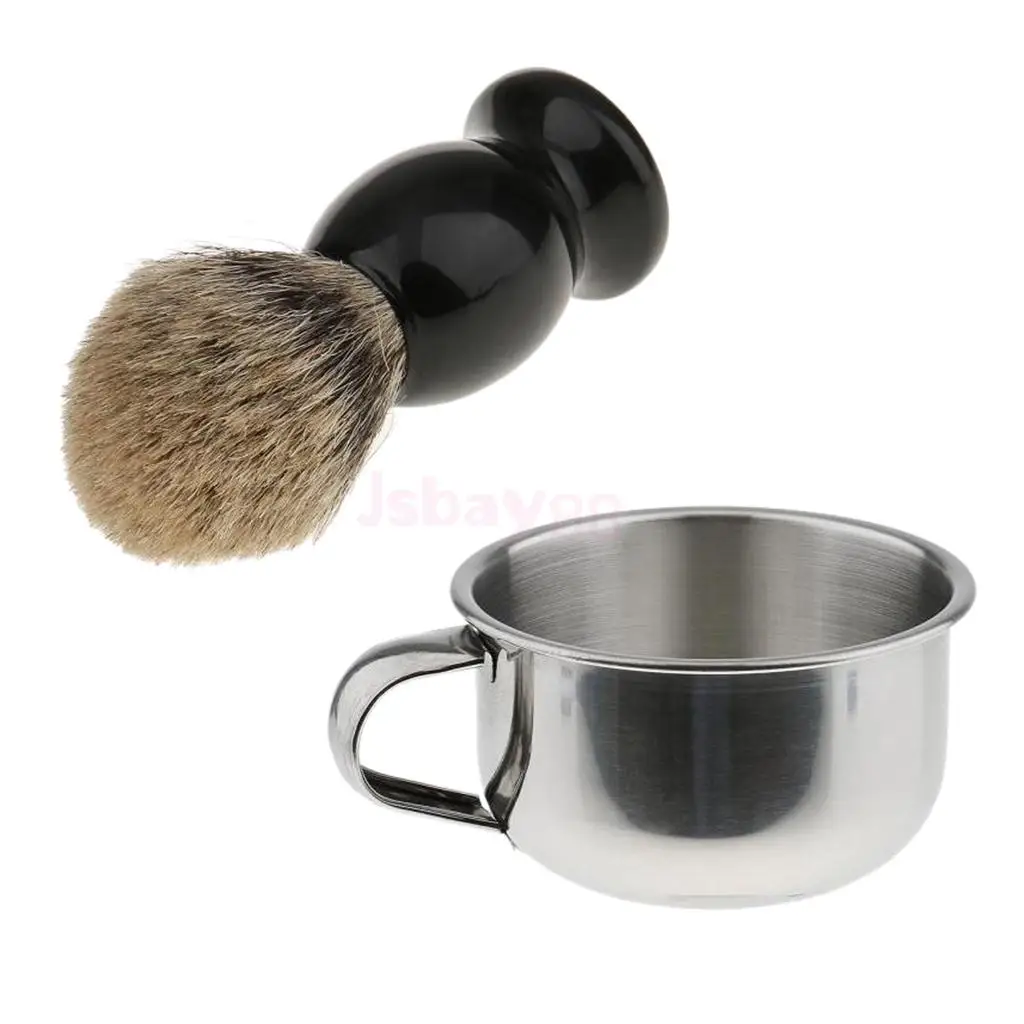 Salon Barber Shave Brush & Men's Shaving Soap Stainless Steel Mug Bowl Cup Beard Facial Care Tools Set Kit
Salon Barber Shave Brush & Men's Shaving Soap Stainless Steel Mug Bowl Cup Beard Facial Care Tools Set Kit