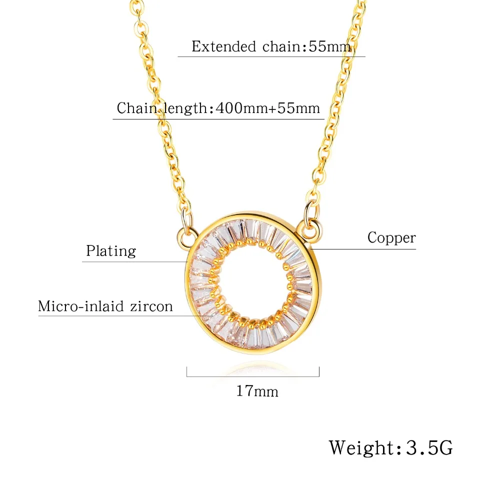Fashion trend personality design necklace women Simple circle temperament pendant Holiday gift 3-KX709 | Украшения и аксессуары