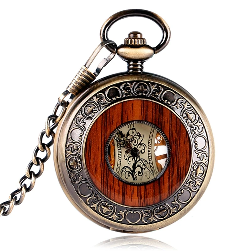 High Quality Special Design Copper Hand-winding Stylish Steampunk Mechanical Pocket Watch Men Carving Wood Circle Fashion Chain
High Quality Special Design Copper Hand-winding Stylish Steampunk Mechanical Pocket Watch Men Carving Wood Circle Fashion Chain
