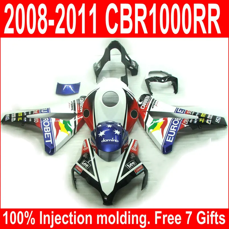 Injection Molded Fairing Kit Fit For Honda CBR1000RR 08 09 10 11 White Black Red Fairings Set CBR 1000 RR 2008-2011 QC20
Injection Molded Fairing Kit Fit For Honda CBR1000RR 08 09 10 11 White Black Red Fairings Set CBR 1000 RR 2008-2011 QC20