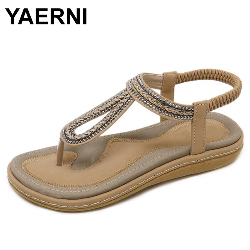 YAERNI summer shoes women bohemia beach flip flops soft flat sandals woman casual comfortable plus size 35-42E820
YAERNI summer shoes women bohemia beach flip flops soft flat sandals woman casual comfortable plus size 35-42E820