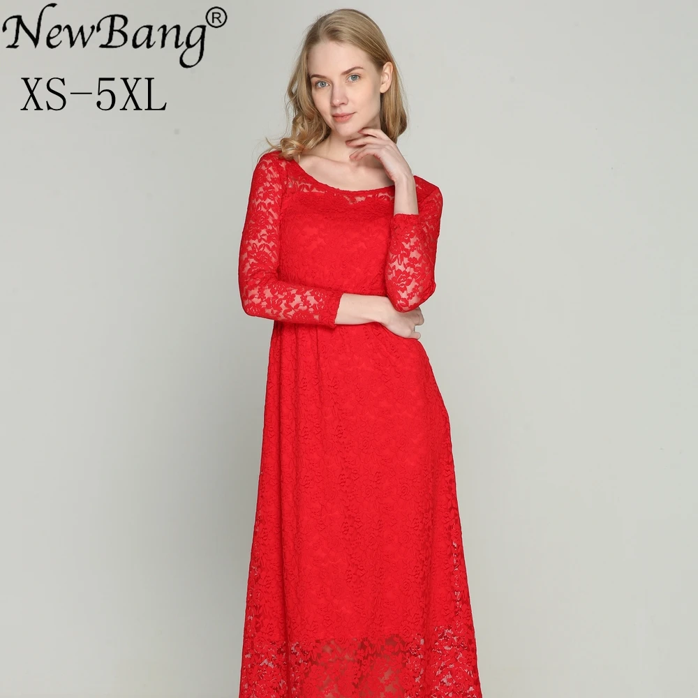 NewBang Brand 4XL 5XL Plus Size Dress Long Women Lace Dress Summer Dresses Big Sizes Slash Neck Three Quarter Vestido Women
NewBang Brand 4XL 5XL Plus Size Dress Long Women Lace Dress Summer Dresses Big Sizes Slash Neck Three Quarter Vestido Women