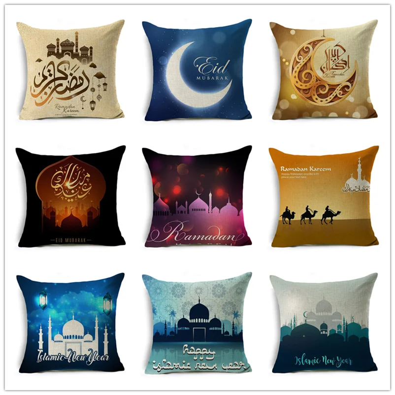 2018 New Pillowcases Ramadan Decorative Cushion Cover Mubarak Home Decorations Pillows Cover for Sofa Drop Shipping
2018 New Pillowcases Ramadan Decorative Cushion Cover Mubarak Home Decorations Pillows Cover for Sofa Drop Shipping