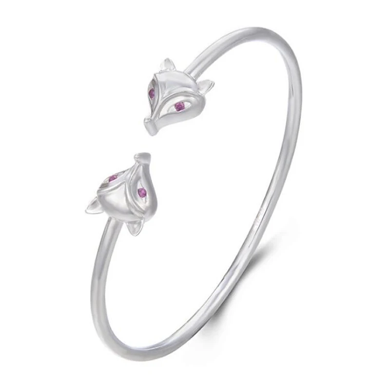 New Arrival Solid Silver Bangle Women Fox | Украшения и аксессуары