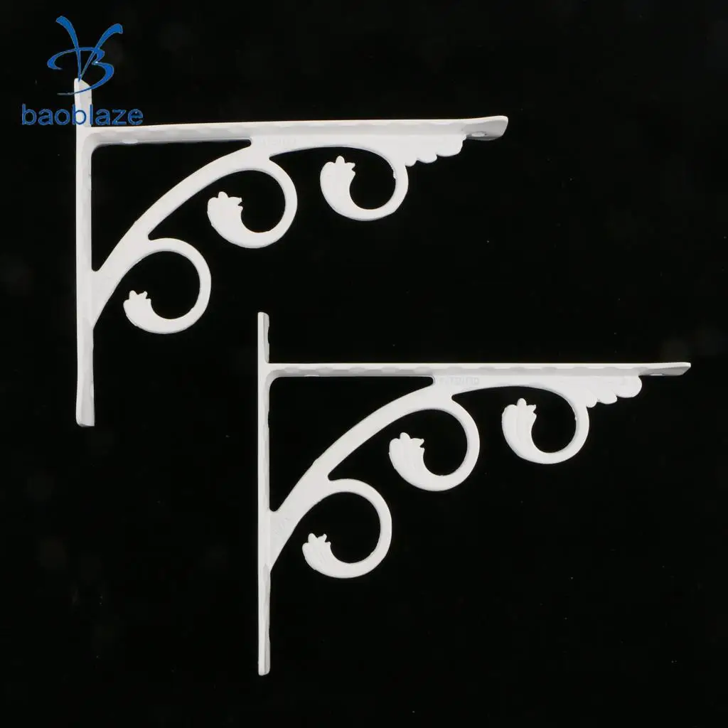 2 Pieces White L Shaped Shelf Bracket Wall Mounted Bathroom Kitchen Shelves Aluminum Holder Hollowing Art For Home Improvement
2 Pieces White L Shaped Shelf Bracket Wall Mounted Bathroom Kitchen Shelves Aluminum Holder Hollowing Art For Home Improvement