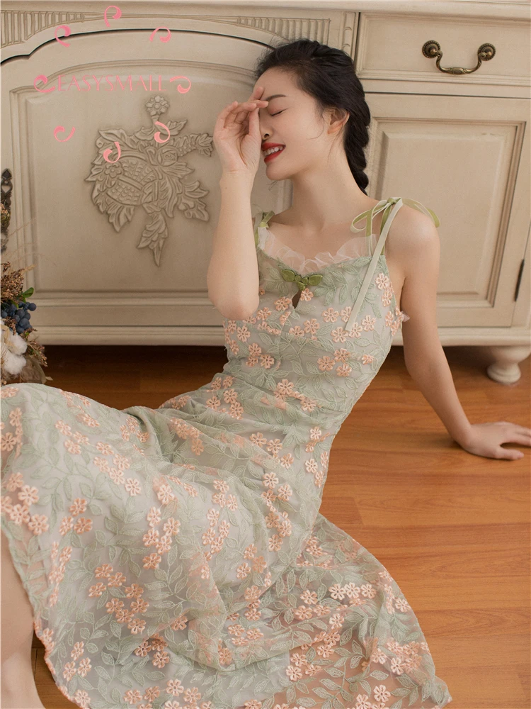 EASYSMALL Women dress green flower fashion Summer Beach Sexy Backless high-end Slim sweetwear High Waist short sleeve Dresses
EASYSMALL Women dress green flower fashion Summer Beach Sexy Backless high-end Slim sweetwear High Waist short sleeve Dresses
