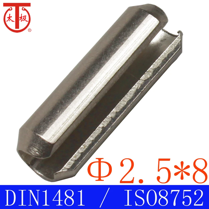 (2 5*8)DIN1481/ISO8752 пружинный штифт/шлицевая пружина штифт (спиральный штифт) 100 шт./лот|Булавки| |