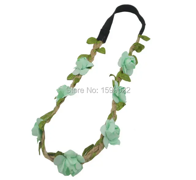 6pcs/lot Wedding Leaf Rattan Hemp Headband Bridal Forehead Headpieces Mint green Children Headdress Women Elastic Hair Bands
6pcs/lot Wedding Leaf Rattan Hemp Headband Bridal Forehead Headpieces Mint green Children Headdress Women Elastic Hair Bands
