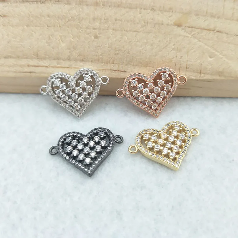 10 Pieces CZ zircon Micro Pave heart Connector,Double Bails Beads Charm,for DIY Bracelets Jewelry Finding CT354
10 Pieces CZ zircon Micro Pave heart Connector,Double Bails Beads Charm,for DIY Bracelets Jewelry Finding CT354