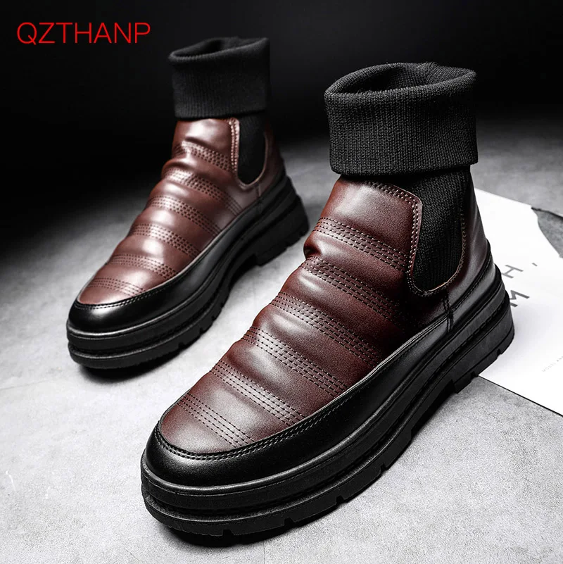 Mens Winter Boots Lace-Up Men's Boots Big Size Fashion Boots Snow Outdoor Breathable Casual Leather Shoes Men Zapatos De Mujer
Mens Winter Boots Lace-Up Men's Boots Big Size Fashion Boots Snow Outdoor Breathable Casual Leather Shoes Men Zapatos De Mujer