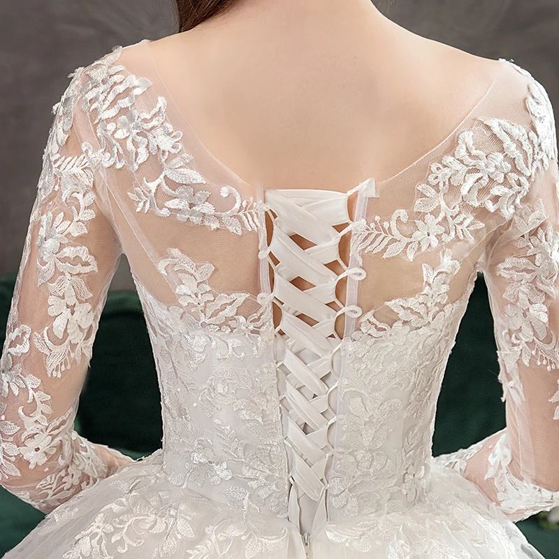 Elegant Ivory White Lace Princess Wedding Dresses Embroider Royal Train Sweetheart Gowns Long Slee Bride Dress Vestidos De Noiva
Elegant Ivory White Lace Princess Wedding Dresses Embroider Royal Train Sweetheart Gowns Long Slee Bride Dress Vestidos De Noiva
