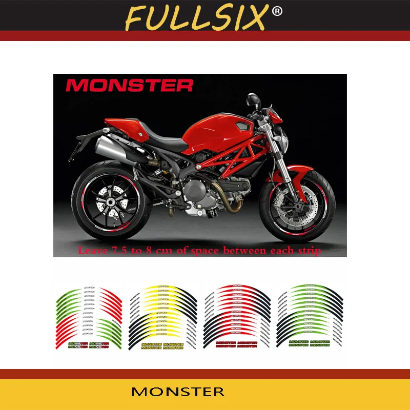 Motorcycle front&Rear Edge Outer Rim Sticker Wheel Decals 17inch stickers For DUCATI MONSTER 695 696 796 1100 1100S 797 821 795
Motorcycle front&Rear Edge Outer Rim Sticker Wheel Decals 17inch stickers For DUCATI MONSTER 695 696 796 1100 1100S 797 821 795