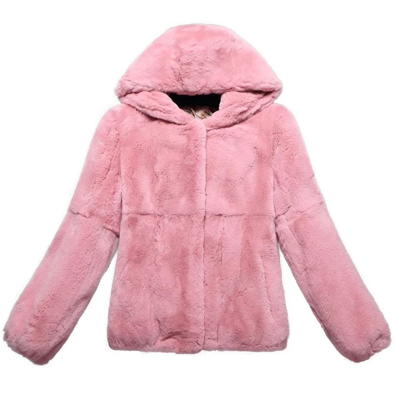 Hooded Natural Rex Rabbit Fur Coats Outerwear Women Whole Skin Short Style Thick Warm Winter Fur Jackets 2019 New Arrival
Hooded Natural Rex Rabbit Fur Coats Outerwear Women Whole Skin Short Style Thick Warm Winter Fur Jackets 2019 New Arrival