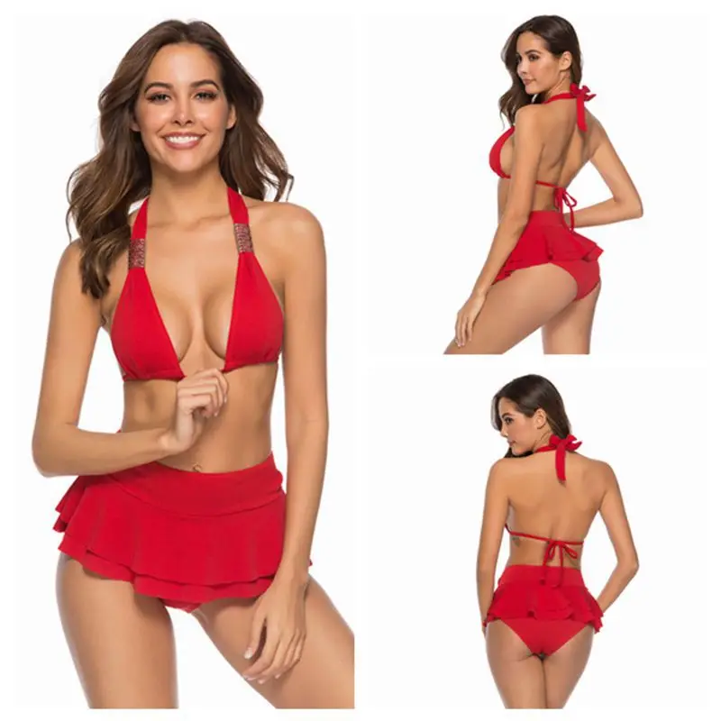 Women's Swimming Suits Sexy Bikini Push Up High Waisted Swimsuit Biquini Brasileiro Red Tie Bath Suit High Cut Swimwear Women
Women's Swimming Suits Sexy Bikini Push Up High Waisted Swimsuit Biquini Brasileiro Red Tie Bath Suit High Cut Swimwear Women