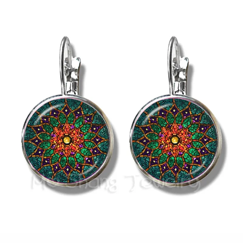 Trendy Flower Of Life Earrings Mandala Elegant And Complex Pattern 16mm Round Glass Stud Earrings For Women Cabochon Jewelry
Trendy Flower Of Life Earrings Mandala Elegant And Complex Pattern 16mm Round Glass Stud Earrings For Women Cabochon Jewelry
